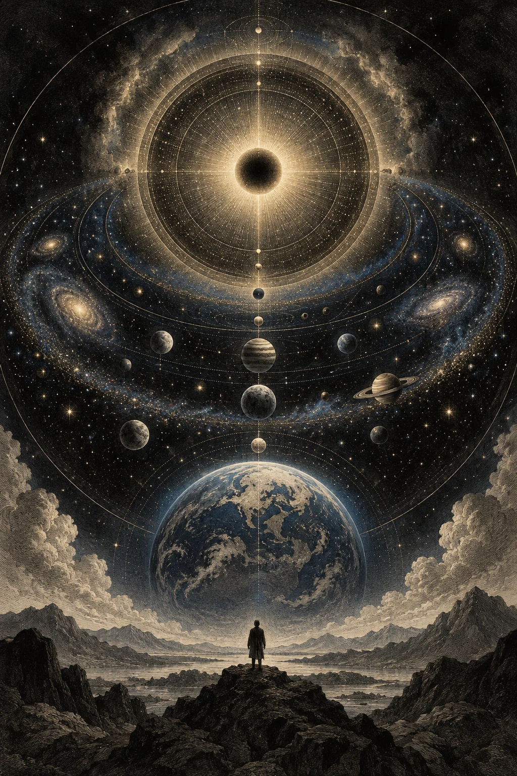 The divine source above the worlds that proceed from it; interpretive illustration